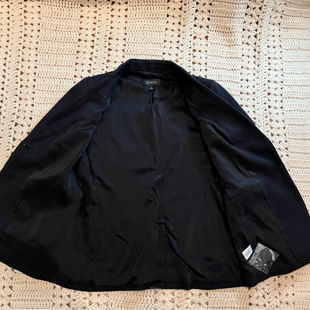 Talbots Black Wool Classic Blazer Size 4 New Condition - Picture 5 of 11